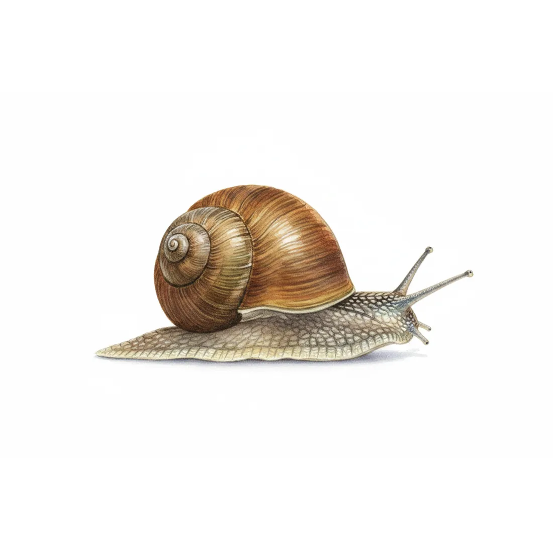 Molluscs — snails — illustration